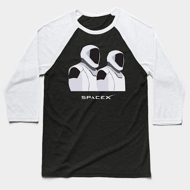 SPACE X ASTRONAUT Baseball T-Shirt by eternal sunshine